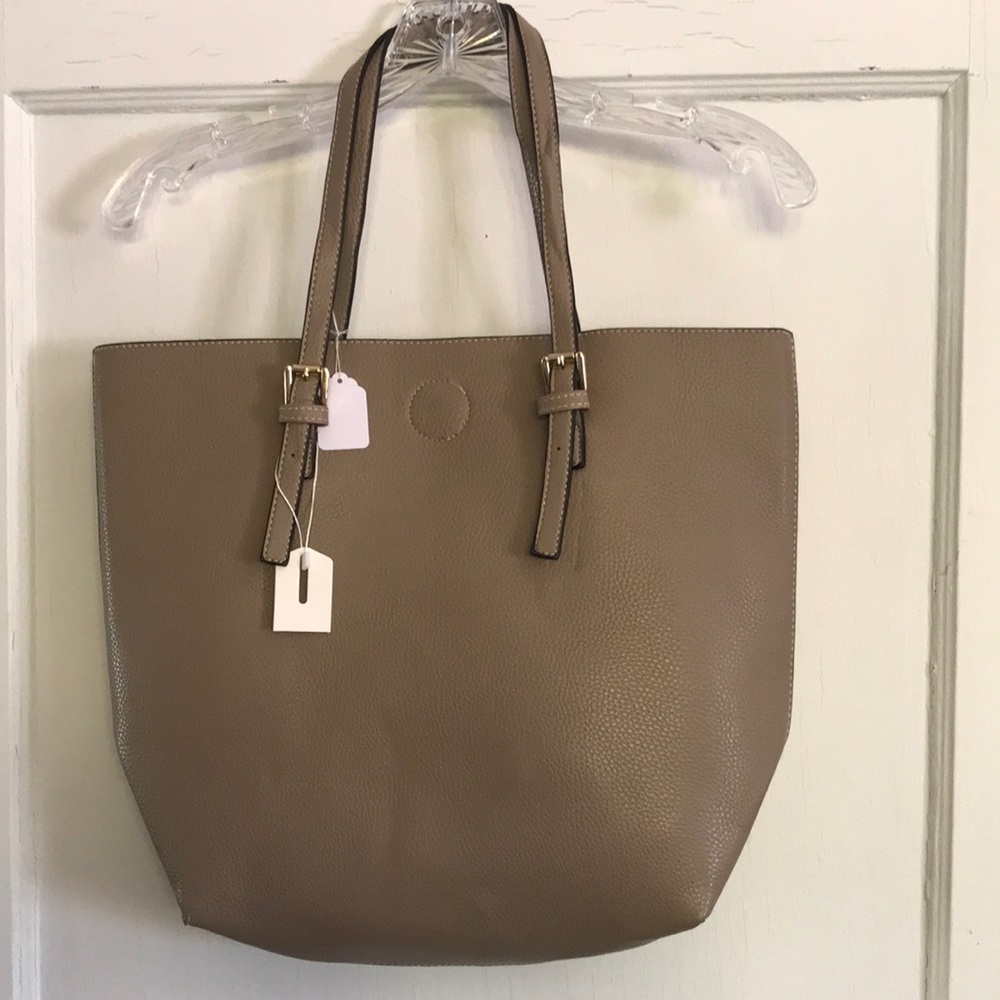 NWT-Vegan Smokey grey 4 piece satchel, pouch purse, key holder, rings!